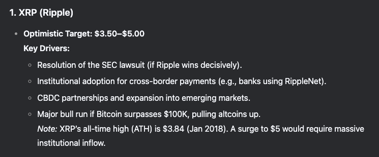 deepseek AI predicts xrp